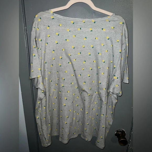 Craft & Barrow the classic tee sz 3x grey with lemon graphic design detail - Picture 3 of 4